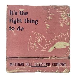 VTG 50s Michigan Bell Telephone Company Nail Files Promotional Advertisement